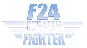 F-24 Stealth Fighter title screen for Nintendo DS